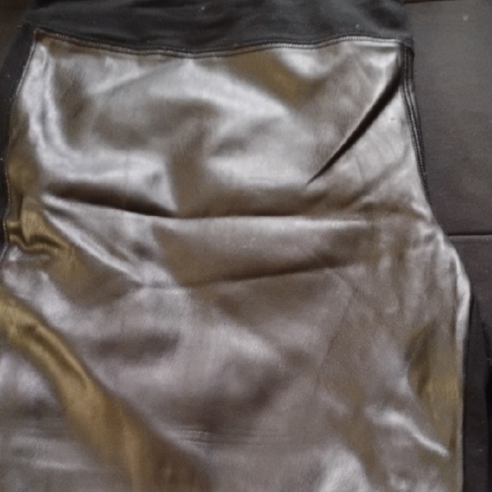 Soma Black Faux Leather Skinny Leggings
